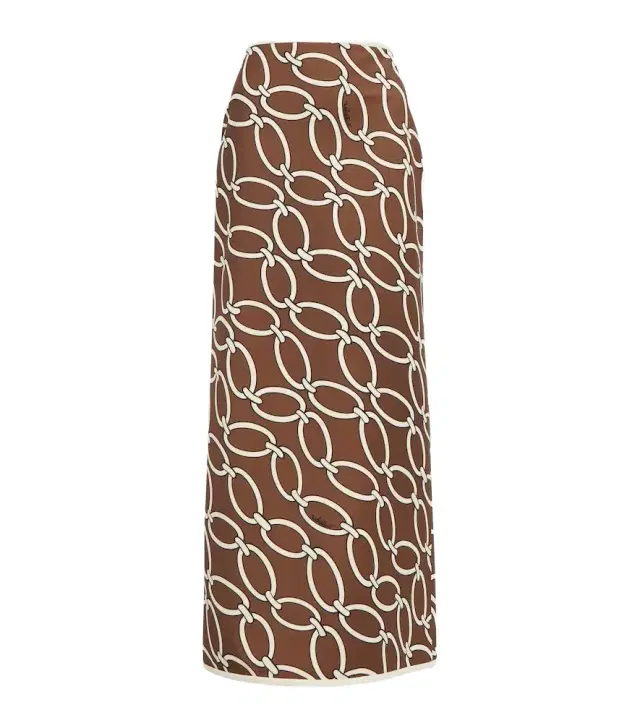 Valentino Chain-print maxi skirt