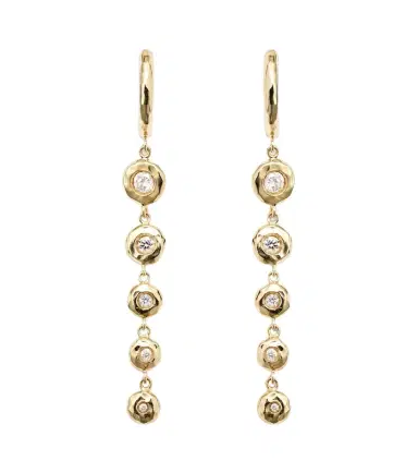 Octavia Elizabeth Charmed Micro Gabby 18kt gold earrings with diamonds | Thumbnail 1