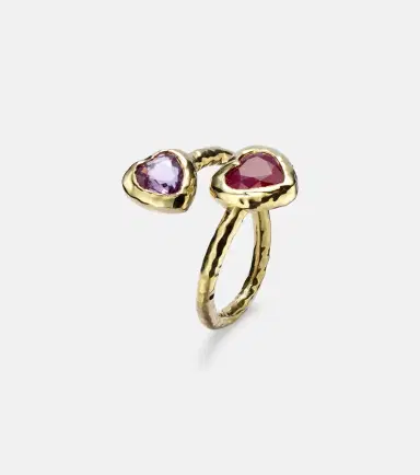 Octavia Elizabeth Moi and Toi 18kt gold ring with sapphires and rubies | Thumbnail 5