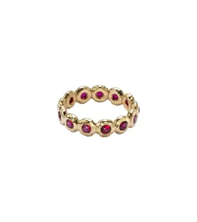 Octavia Elizabeth Nesting Gem 18kt gold eternity ring with rubies | Thumbnail 1