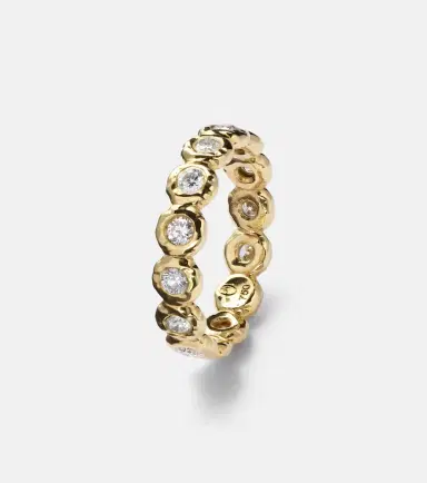 Octavia Elizabeth Nesting Gem 18kt gold eternity ring with diamonds | Thumbnail 2
