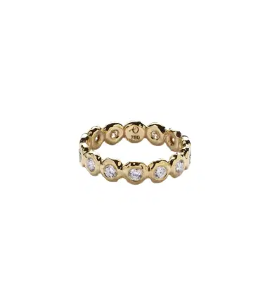 Octavia Elizabeth Nesting Gem 18kt gold eternity ring with diamonds | Thumbnail 1