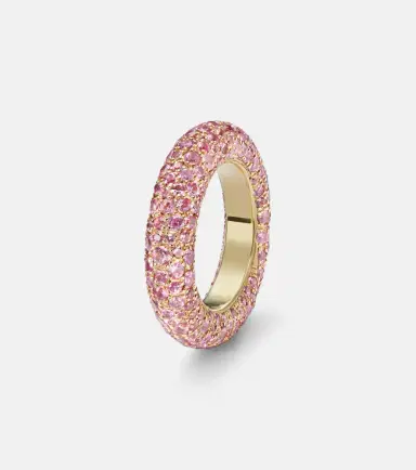 Octavia Elizabeth Blossom Bubble 18kt gold ring with sapphires | Thumbnail 2