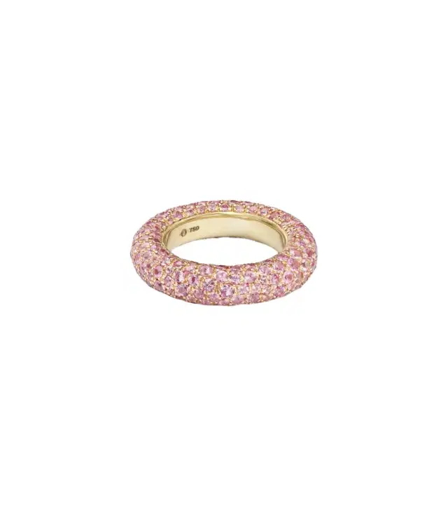 Octavia Elizabeth Blossom Bubble 18kt gold ring with sapphires