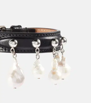 Alaïa Alaïa Mother-of-pearl leather bracelet | Thumbnail 3 Alaïa Alaïa Mother-of-pearl leather bracelet | Thumbnail 3