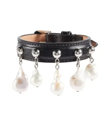 Alaïa Alaïa Mother-of-pearl leather bracelet | Thumbnail 1 Alaïa Alaïa Mother-of-pearl leather bracelet | Thumbnail 1