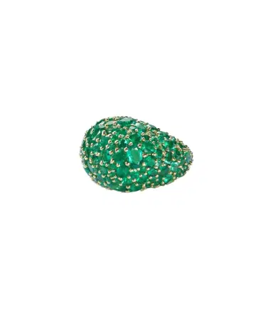 Octavia Elizabeth Earth Dome 18kt gold ring with emeralds | Thumbnail 1 Octavia Elizabeth Earth Dome 18kt gold ring with emeralds | Thumbnail 1
