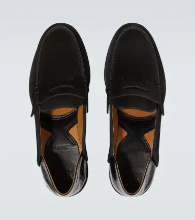 Christian Louboutin Penny No Back suede and croc-effect loafers | Thumbnail 2