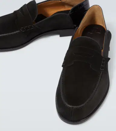 Christian Louboutin Penny No Back suede and croc-effect loafers | Thumbnail 5