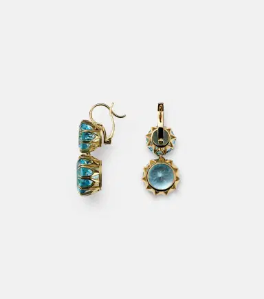 Ileana Makri 18kt yellow gold earrings with topaz | Thumbnail 2