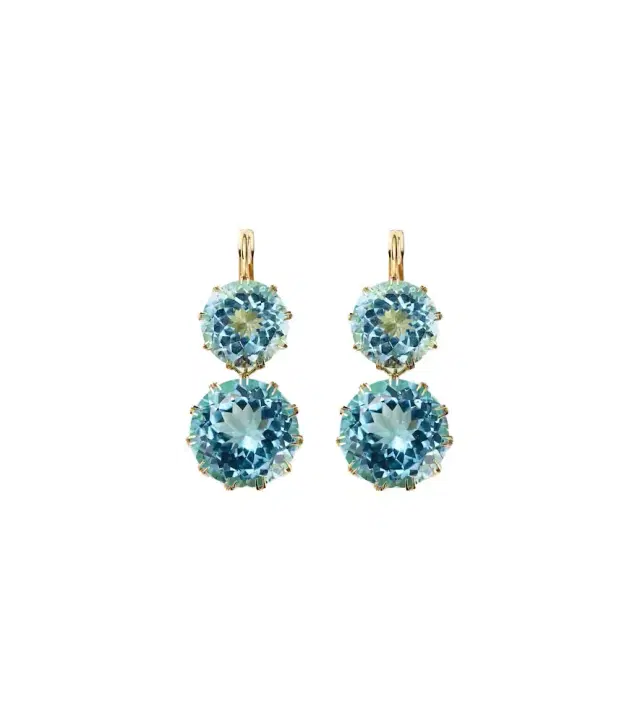 Ileana Makri 18kt yellow gold earrings with topaz