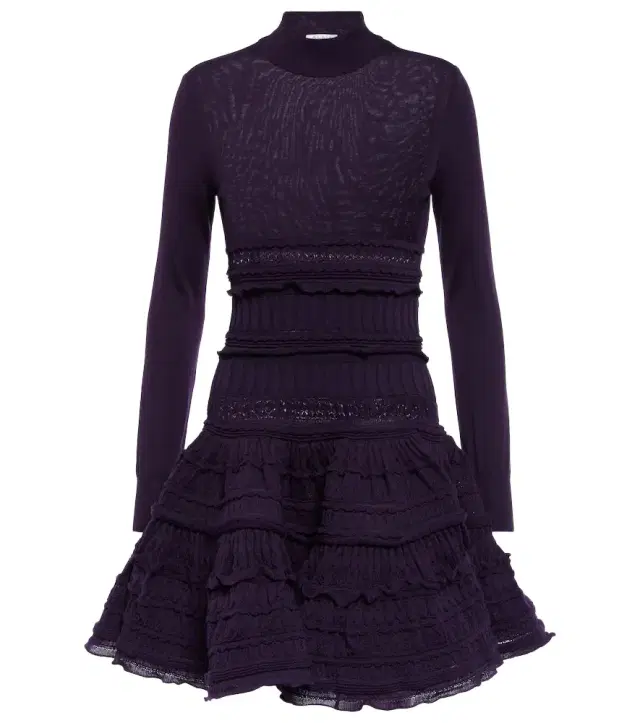 Alaia Alaïa Ruffle virgin wool minidress