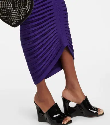 Alaïa Alaïa Ruched midi skirt | Thumbnail 4