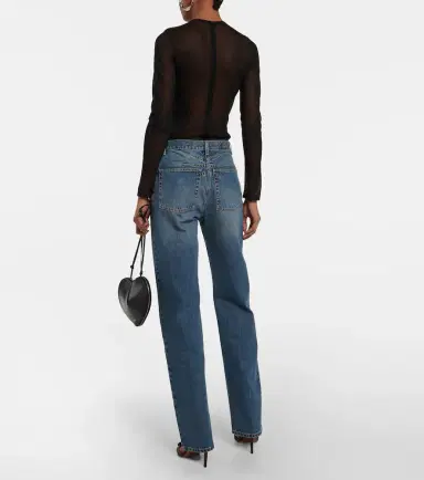 Alaia Alaïa Lover low-rise straight jeans | Thumbnail 2