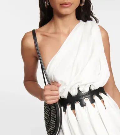 Alaïa Alaïa Leather-trimmed minidress | Thumbnail 2 Alaïa Alaïa Leather-trimmed minidress | Thumbnail 2