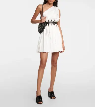 Alaïa Alaïa Leather-trimmed minidress | Thumbnail 6 Alaïa Alaïa Leather-trimmed minidress | Thumbnail 6