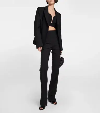 Alaïa Alaïa Belted straight wool pants | Thumbnail 2