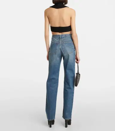 Alaïa Alaïa Ribbed-knit halterneck crop top | Thumbnail 2