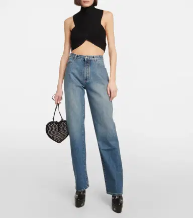 Alaïa Alaïa Ribbed-knit halterneck crop top | Thumbnail 4