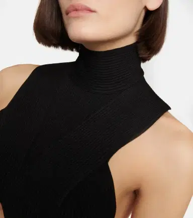 Alaïa Alaïa Ribbed-knit halterneck crop top | Thumbnail 5