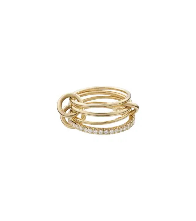 Spinelli Kilcollin Pisces Pavé 18kt gold ring with diamonds