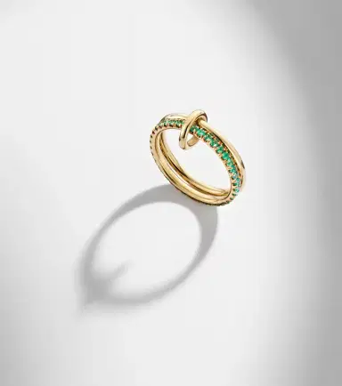 Spinelli Kilcollin Marigold 18kt yellow gold ring with emeralds | Thumbnail 6