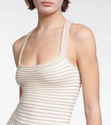 Alaïa Alaïa Crêpe and chenille ballerina minidress | Thumbnail 4