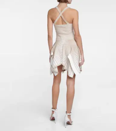 Alaïa Alaïa Crêpe and chenille ballerina minidress | Thumbnail 5