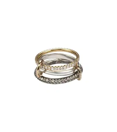 Spinelli Kilcollin Scorpio 18kt gold linked rings with diamonds | Thumbnail 1 Spinelli Kilcollin Scorpio 18kt gold linked rings with diamonds | Thumbnail 1