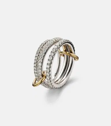 Spinelli Kilcollin Nova sterling silver and 18kt gold ring with diamonds | Thumbnail 2
