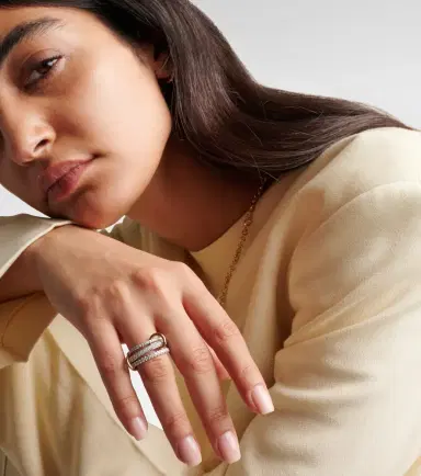 Spinelli Kilcollin Nova sterling silver and 18kt gold ring with diamonds | Thumbnail 5