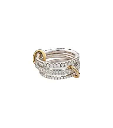 Spinelli Kilcollin Nova sterling silver and 18kt gold ring with diamonds | Thumbnail 1