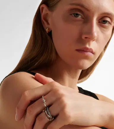 Spinelli Kilcollin Sirius sterling silver and 18kt gold ring with diamonds | Thumbnail 3