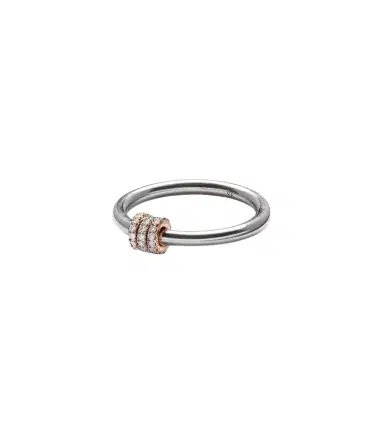 Spinelli Kilcollin Sirius sterling silver and 18kt gold ring with diamonds | Thumbnail 1