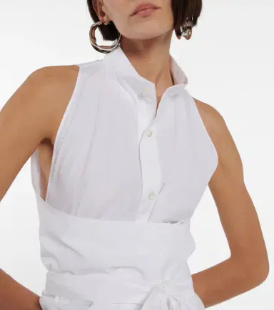 Alaïa Alaïa Cotton poplin minidress | Thumbnail 2