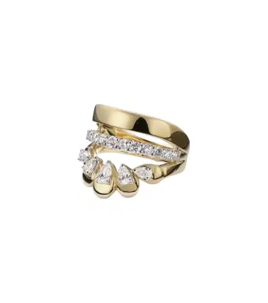 YEPREM 18kt gold ring with diamonds | Thumbnail 1 YEPREM 18kt gold ring with diamonds | Thumbnail 1