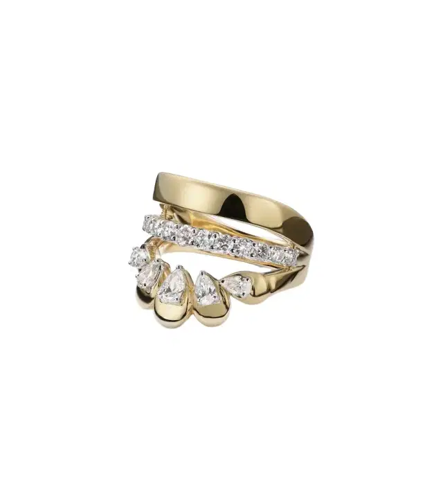 Yeprem 18kt gold ring with diamonds
