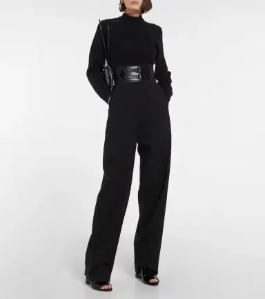 Alaïa Alaïa Cropped virgin wool turtleneck sweater | Thumbnail 2