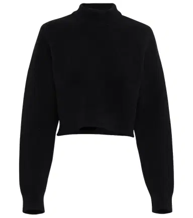 Alaïa Alaïa Cropped virgin wool turtleneck sweater | Thumbnail 1