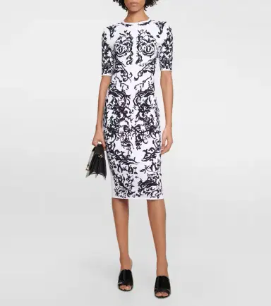 Alaïa Alaïa Printed midi dress | Thumbnail 5 Alaïa Alaïa Printed midi dress | Thumbnail 5
