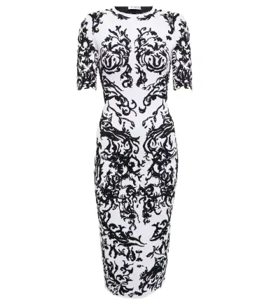 Alaïa Alaïa Printed midi dress | Thumbnail 1 Alaïa Alaïa Printed midi dress | Thumbnail 1