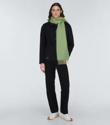 Loewe Anagram mohair and wool-blend scarf | Thumbnail 3