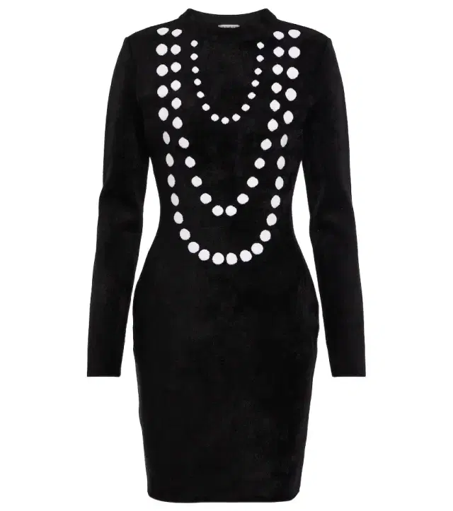 Alaïa Jacquard wool-blend minidress