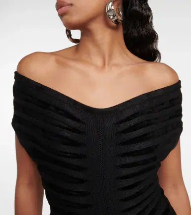 Alaïa Alaïa Off-shoulder minidress | Thumbnail 2