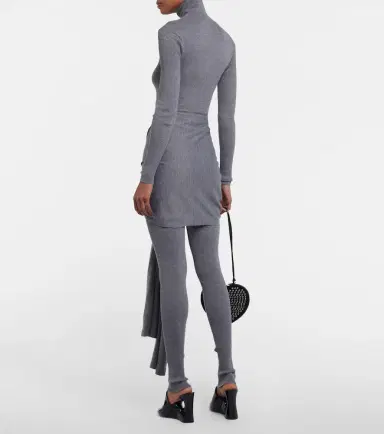 Alaïa Alaïa Tie-front cashmere and silk turtleneck sweater | Thumbnail 3