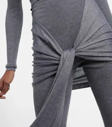 Alaïa Alaïa Tie-front cashmere and silk turtleneck sweater | Thumbnail 5