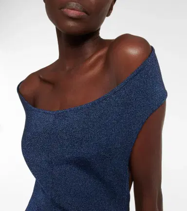Alaïa Alaïa Off-shoulder wool-blend Lurex gown | Thumbnail 4 Alaïa Alaïa Off-shoulder wool-blend Lurex gown | Thumbnail 4
