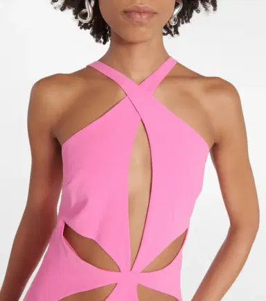 Mônot Mônot Cutout halterneck gown | Thumbnail 4