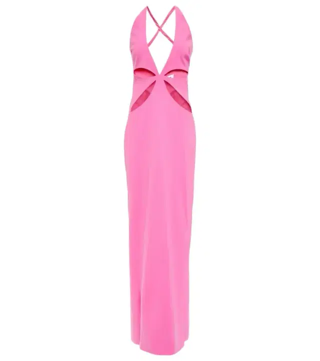 Monot Mônot Cutout halterneck gown