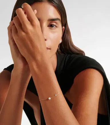 Mateo 14kt gold chain bracelet with diamonds and pearls | Thumbnail 3 Mateo 14kt gold chain bracelet with diamonds and pearls | Thumbnail 3